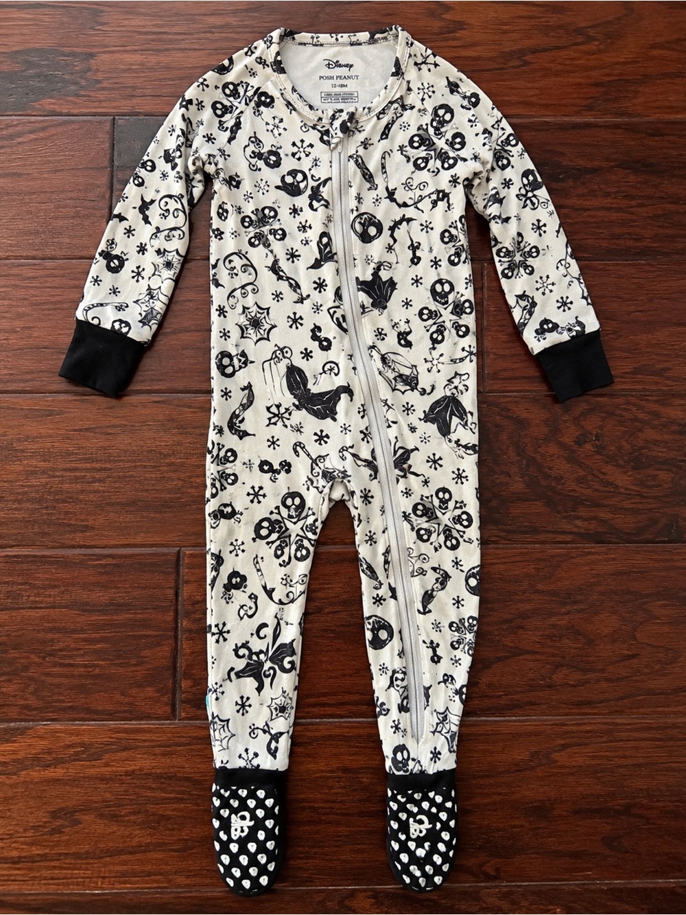 Disney Posh Peanut Nightmare Before Christmas Convertible Pajamas 12-18M